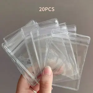 20pcs Transparent PVC Zipper Bags for Jewelry and Small Items, Dust-Proof and Antioxidant, Ideal for Earrings, Rings, Necklaces, Bracelets