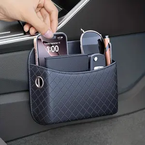 A Car Storage Bag, a Multifunctional Organizer - Side Pocket for The Center Console, Storage Box for The Side/Back of The Seat, a Small Adhesive Organizer, And a Multi-Pocket Car Door Storage Bag with Slots