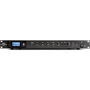 Pure Resonance Audio RMA240BT 240W Rack Mount Mixer Amplifier with Bluetooth