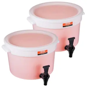 【DealsForYouDays】VEVOR Beverage Dispenser,  , 3 Gallon Drink Dispensers for Parties, Plastic Juice Dispenser with Spigot and Lid, Iced Tea Lemonade Juice Water Dispenser, for Restaurants, Hotels, Parties, 2 Pack