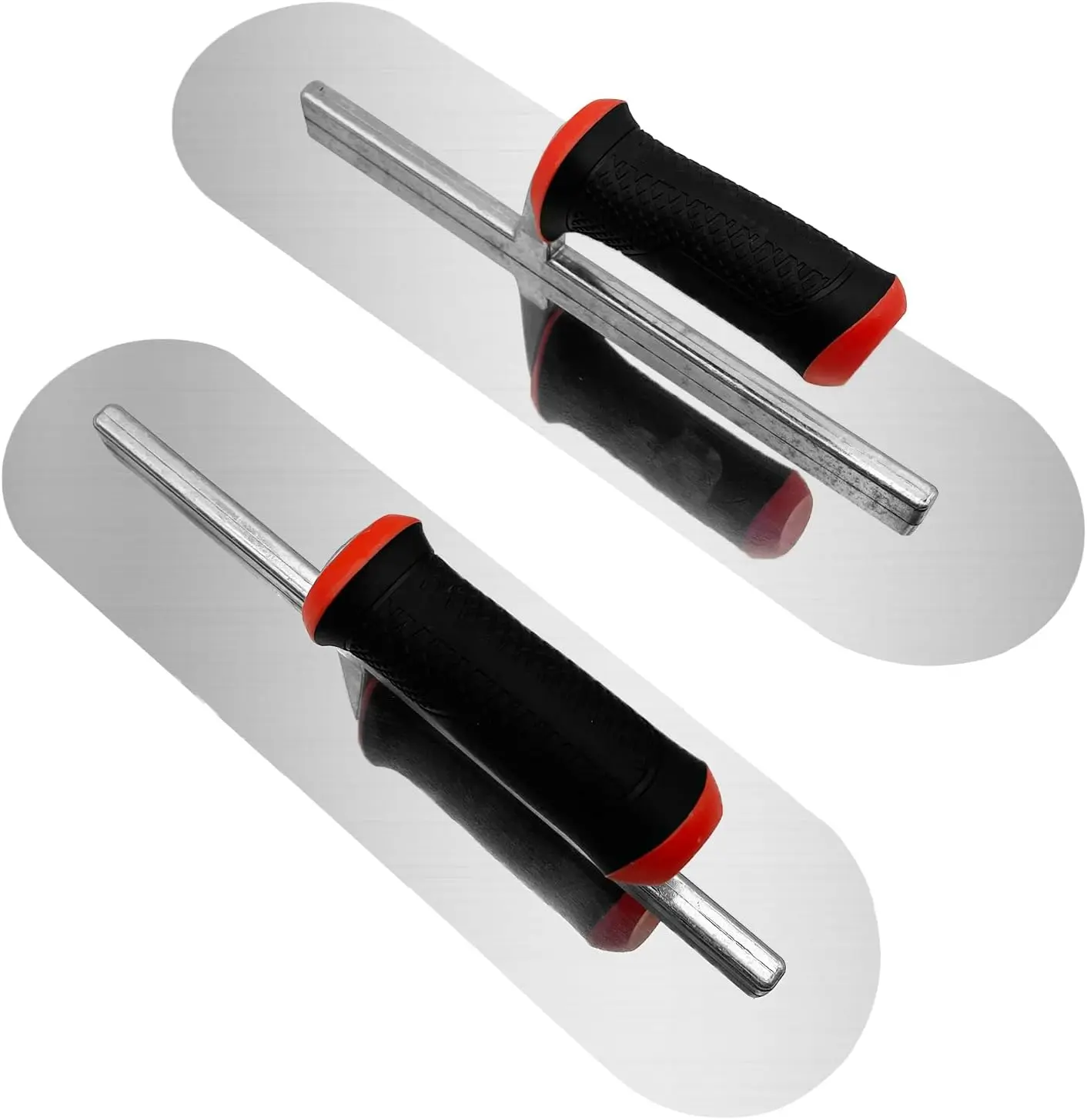 2 Pieces Pool Trowel, Stainless Flat Finishing Trowel Set| 0.7mm Thickness Masonry Plastering Trowel Set with Handle, Concrete Hand for Repairs and Spreading