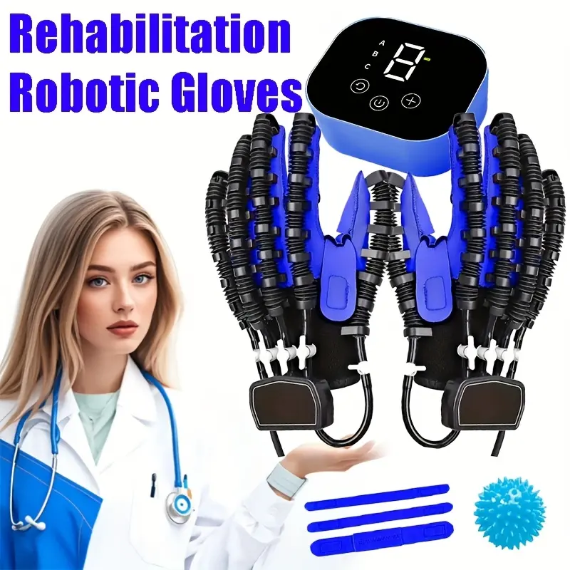 Rehabilitation robot gloves for hemiplegia and spasticity; finger rehabilitation trainer; stroke hand splint; assistive gloves; training equipment