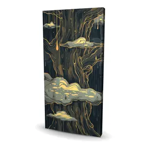 Pictorem C1RC2448428PCO 24 x 48 in. Goopy - Black Canvas Wall Art for Stylish Home Decor