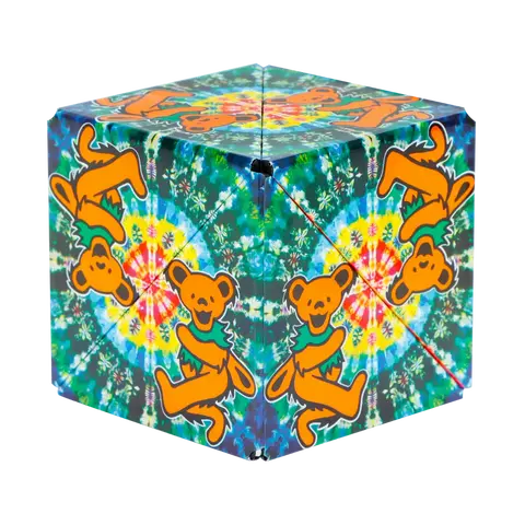 SHASHIBO Grateful Dead Series Shashibo Magnetic Puzzle Cubes Infinity Cube Redi Cube 36 Rare Earth Magnets 70 Geometric Shapes Recyclable ABS Plastic Teardrop Stickers