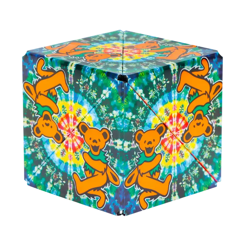 SHASHIBO Grateful Dead Series Shashibo Magnetic Puzzle Cubes Infinity Cube Redi Cube 36 Rare Earth Magnets 70 Geometric Shapes Recyclable ABS Plastic Teardrop Stickers