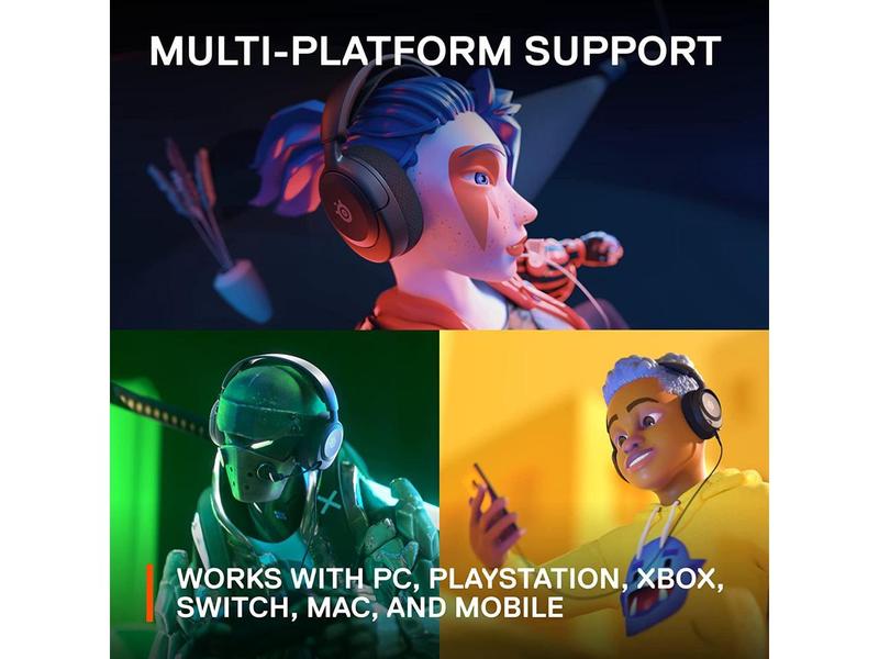 NEW SteelSeries Arctis Nova 1 Multi-System Gaming Headset — Hi-Fi Drivers — 360° Spatial Audio — Comfort Design — Durable — Ultra Lightweight — Noise-Cancelling Mic — PC, PS5/PS4, Switch, Xbox - Black