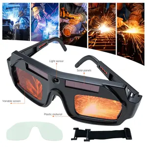 Black Welding Glasses Auto Darkening Safety Goggles with True Color Technology for TIG MIG ARC Welders PC ABS Material Anti UV IR Protection
