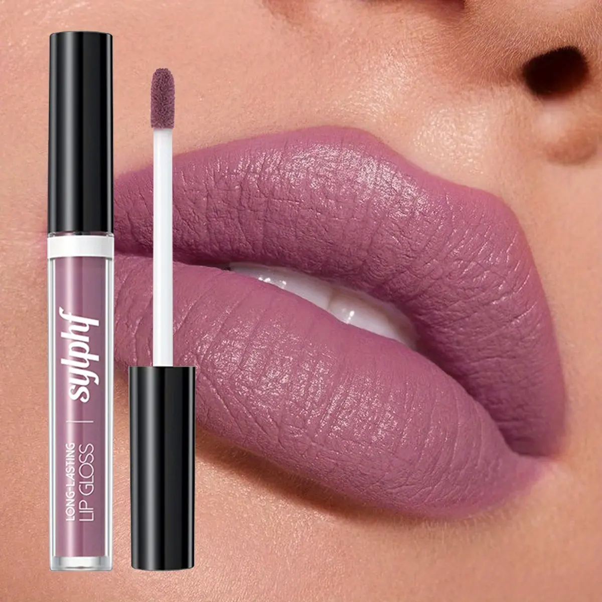 1PC non stick cup, non fading, non smudging, waterproof, long-lasting matte matte finish, red lip gloss, lip gloss