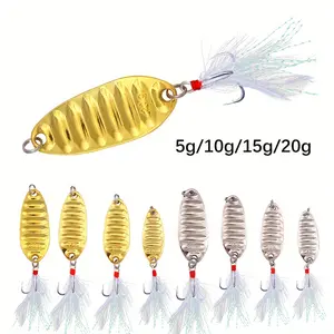 4pcs Metal Lure Flat Shake Mouth Bass Bass Pike Hard Bait Fake Fish Lures, Fishing Accessories for Anglers