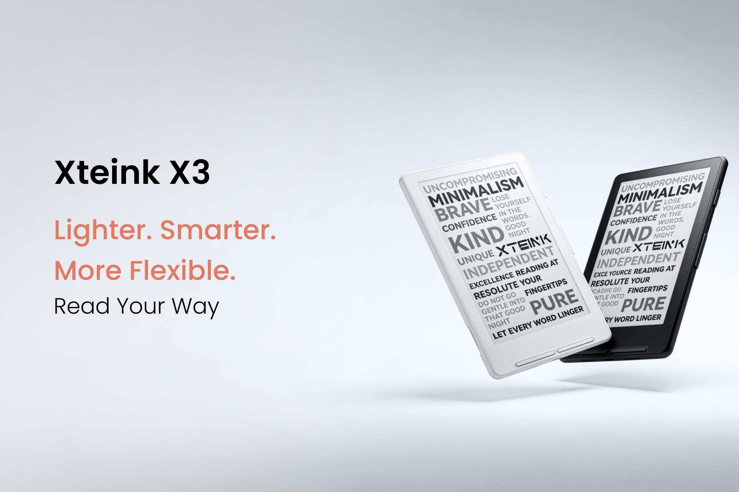 Xteink X3 Essential E-Reader Bundle - Bluetooth, Eye Care, Wireless Cells E-Reader with Space Black Case