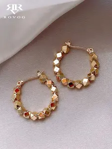 A Pair Of Elegant, Light Luxury and High-end Golden Shiny Silver Silver Personalized Design Fashionable Ear Rings for Women, High Quality Earrings, Suitable for Daily Commuting and Festival,  Wear, Trendy Jewelry, Jewelry Accessories