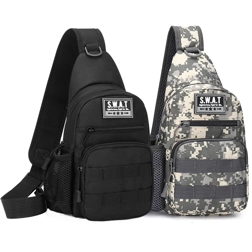 Small Tactical Bag Sling Backpack, Outdoor Military Sport Bag Pack Sling Shoulder Crossbody Backpack Tactical Bag for Every Day Carry