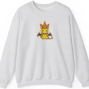 Pika "charizard y" Poncho Sweater Casual Womenswear Pullover Sweatshirts with Unique Poncho Design for Versatile Wear and All-Day Comfort Elegance Hoodie Overall Style - Tops