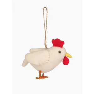 Felt Chicken Ornament