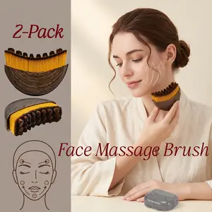 Facial Contour Massage Brush 2 Pack - Jawline Defining, Face Lifting, Acupoint Stimulation & Skincare Boost Tool