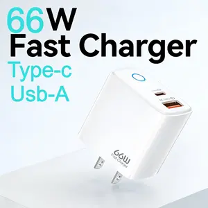 66W Fast Charging Type-C\USB-A Charger for iPhone 17/16/16 Pro Max/15 Series/iPad Pro with 3.3ft 60W Fast Charge Cable