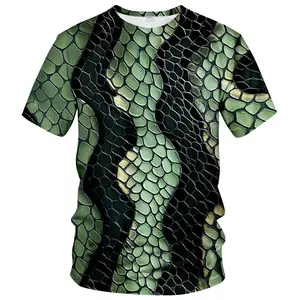 Unisex Realistic Snake Skin Scales Print T - Shirt for Adults, Ideal for Halloween Theme Parties, Casual Street Style, Outdoor Activities & Daily Use
