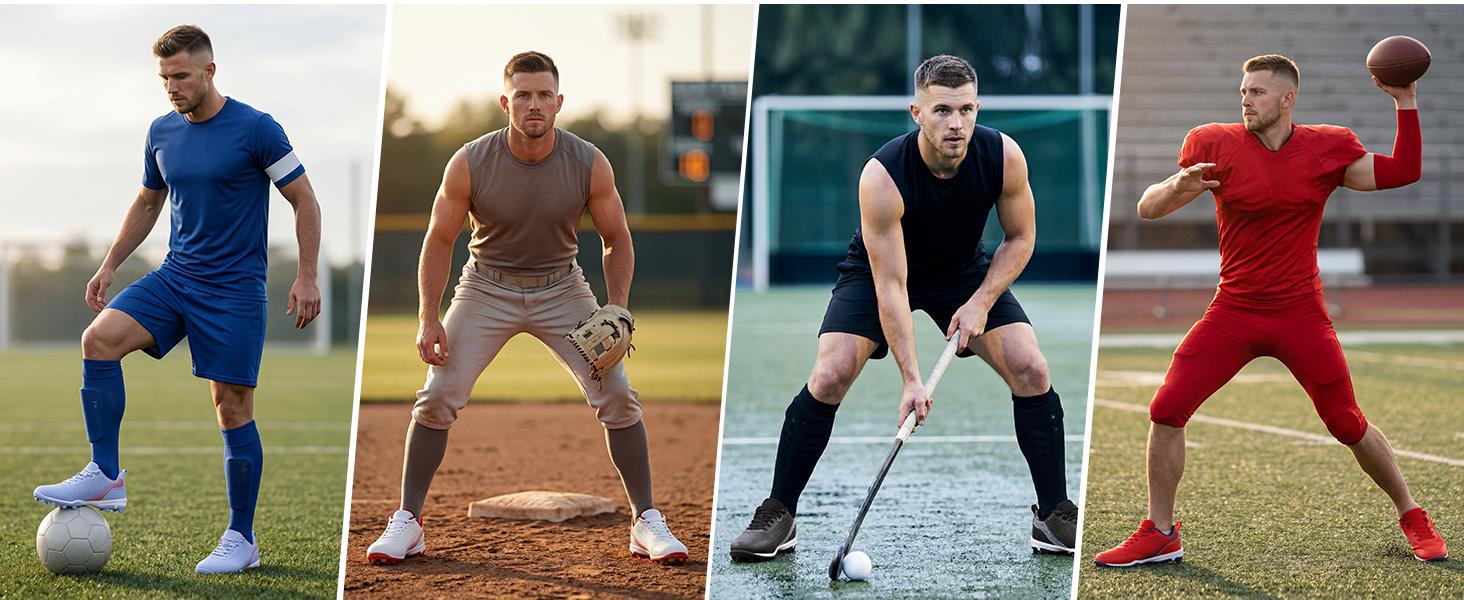 Baseball Cleats Men Molded Rubber Studs Mens Softball Shoes Turf Dirt Fields