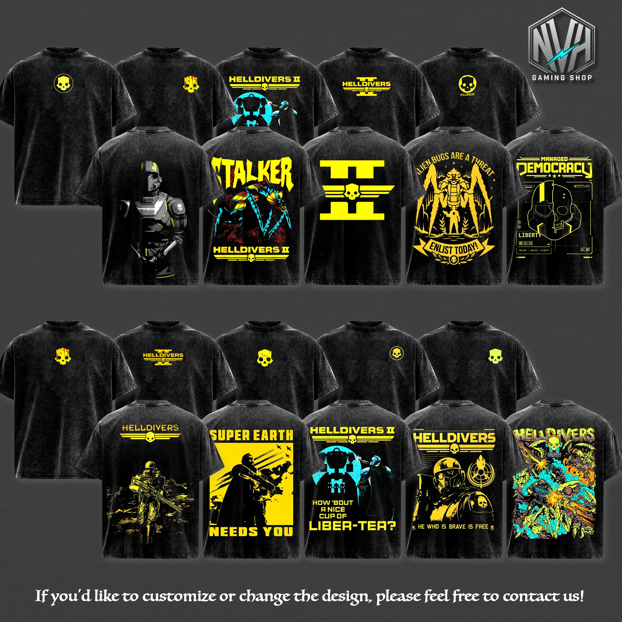 Helldivers 2 The Taste of Freedom Men's Wash Unisex Game Shirt, Fan Gift, Gamer Gift Menswear Collar Fabric Streetwear Tshirt Fit Alt Clothes Top