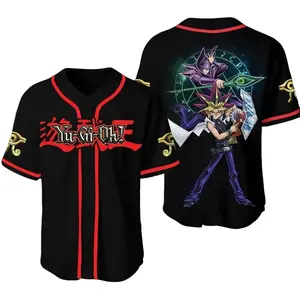 YugiOh Dark Anime Baseball Jersey, Japanese Anime Baseball Jersey, Gift For Anime Lover, Gift For Fan