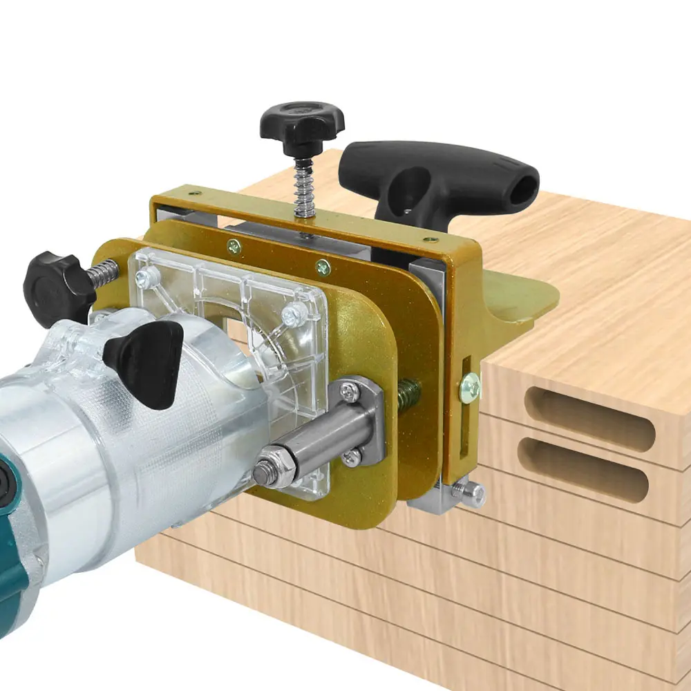 Aluminum alloy slotted adjustable positioning locator - mortise and tenon joint fixture for engraving and milling machines, a compact and easy-to-use mortise and tenon joint fixture for wooden tools Adjustable Clamp Height