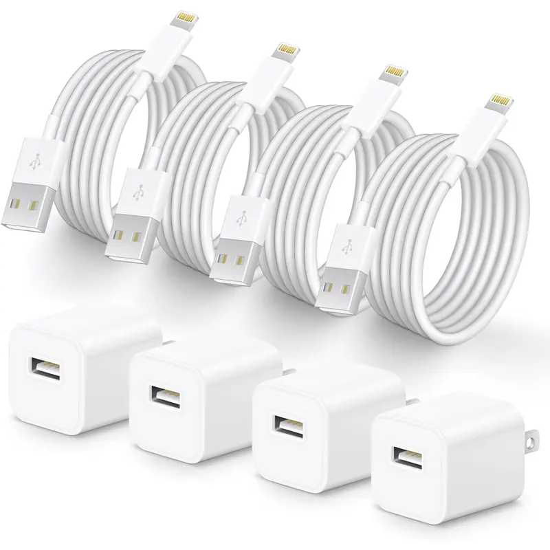 SANPRIO 2-Pack 6Ft USB to Lightning Cable Fast Charging Cord for iPhone & iPad MFi Certified Efficient Data Transmission 480 Mbps Wall Chargers
