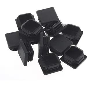 2 Inch Square Plastic Plug, End Caps for Tubing Pipe OD 2" X 2" (Not ID), Timsec