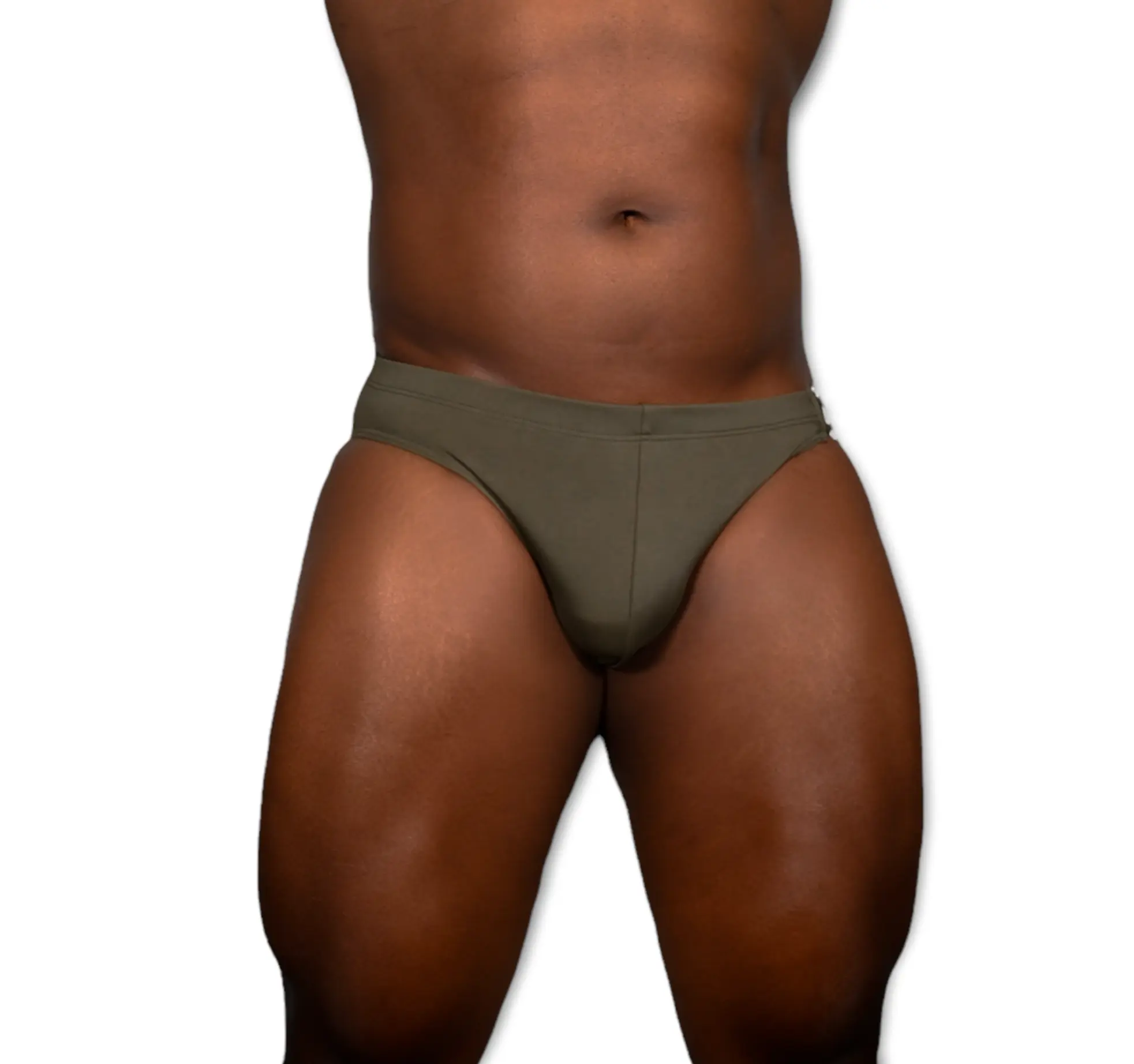 Artemis gold buckle swim briefs