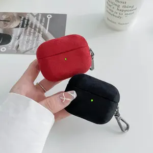 first choice--Applicable to  AirPods 2nd generation, 3rd generation Pro, fleece hanging strap earphone case, flip cover fashionable and business-oriented earphone casecomprehensive protection，shockproof slim protective cover，simple design