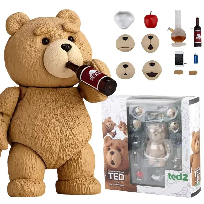 Ted2 Figure Bjd Ted Teddy Bear Action Figure AMAZING YAMAGUCHI Revoltech No.006 Teddy Brick Figure Gk Movie Model Doll Toy Gift