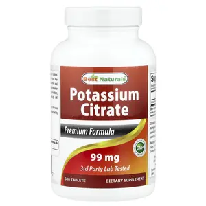 Best Naturals Potassium Citrate, 99 mg, 500 Tablets