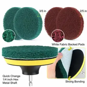 8Pcs Drill-Powered Scrub Brush Set, Versatile Drill Brush Set，Multifunctional Professional Cleaning Tool for Car, Carpets, Bathroom, Kitchen, Grout, Auto,Tile Corner Cleaning