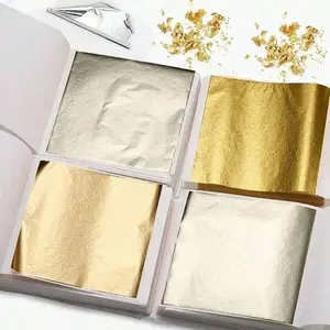 100 Piece Gold Foil DIY Art Craft Paper Set, Creative Craft Kit, Home Decor Scrapbook Supplies, School Essentials Back to School