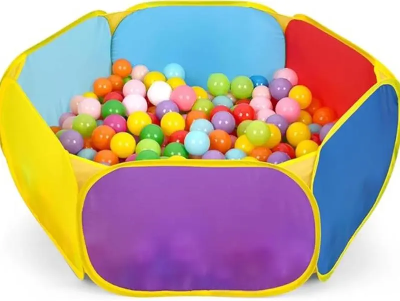 Kids Ball Pit for Toddlers Large Pop Up Ball Pit Tent with Basketball Hoop Toddler Playhouse Playpen Baby Crawl Play Yard Indoor Outdoor Play Tent with Zipper Storage Bag, Balls Not Included