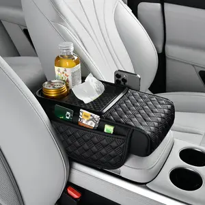Arm Rest Cover for Car,Multi-Functional Car Armrest Storage Box With Tissue Box,Center Console Cup Holder,Phone Holder,Height Increasing Cars Center Console Organizer