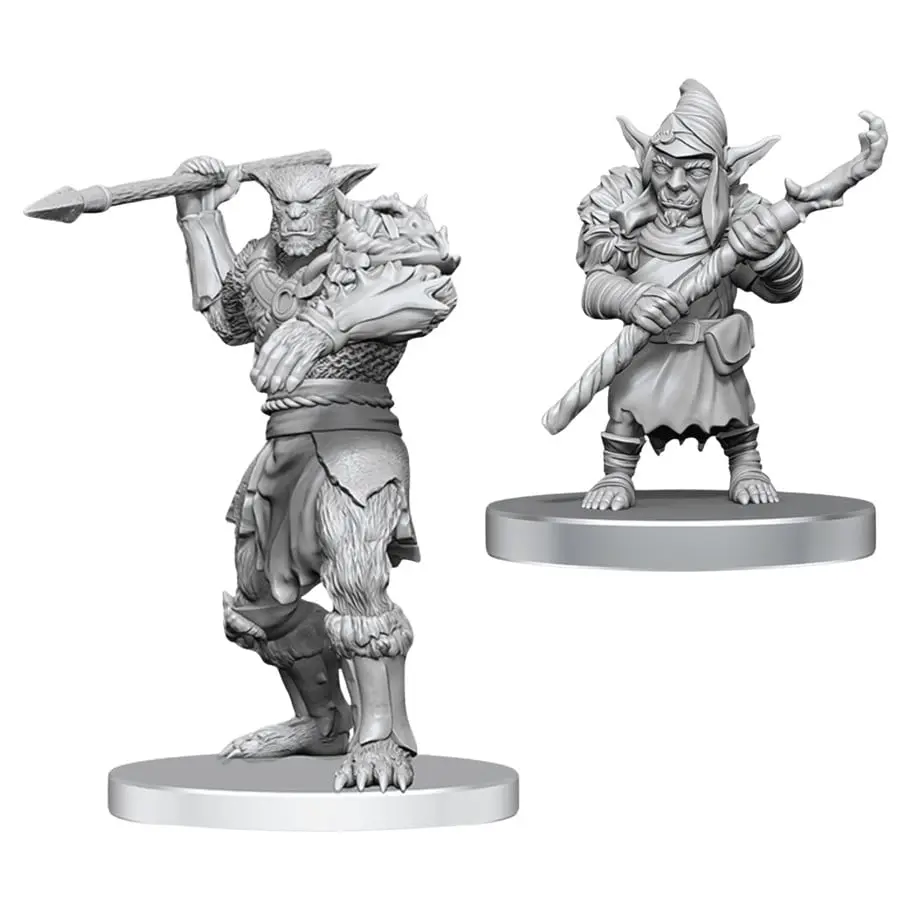 WizKids WZK90808 D&D Paint-Ready Nolzur's Marvelous Bugbear Stalker, Goblin Hexer Miniature Statue for Home Decor