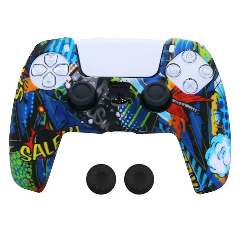 Soft  Silicone Cover Skin for PS5 Controller Gamepad Joysticks Case With Thumb Stick Grip Caps, Game Console Accessories, Gaming Accessories, Playstation Accessories, Gaming Items
