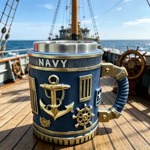 Father's Day Birthday Gift for Boyfriend Men Dad Husband, Tactical Military Coffee Mug, Reusable Travel Mug, Unbreakable BPA-Free Stainless Steel & Resin Tumbler, Travel Mugs for Coffee, Home Office Outdoor Camping