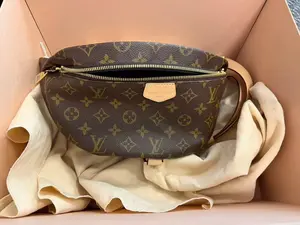 Pre-owned Louis Vuitton leather Shoulder Bags Classic Monogram Bumbag Microchipped 2023 Fullset Box and Dust Bag
