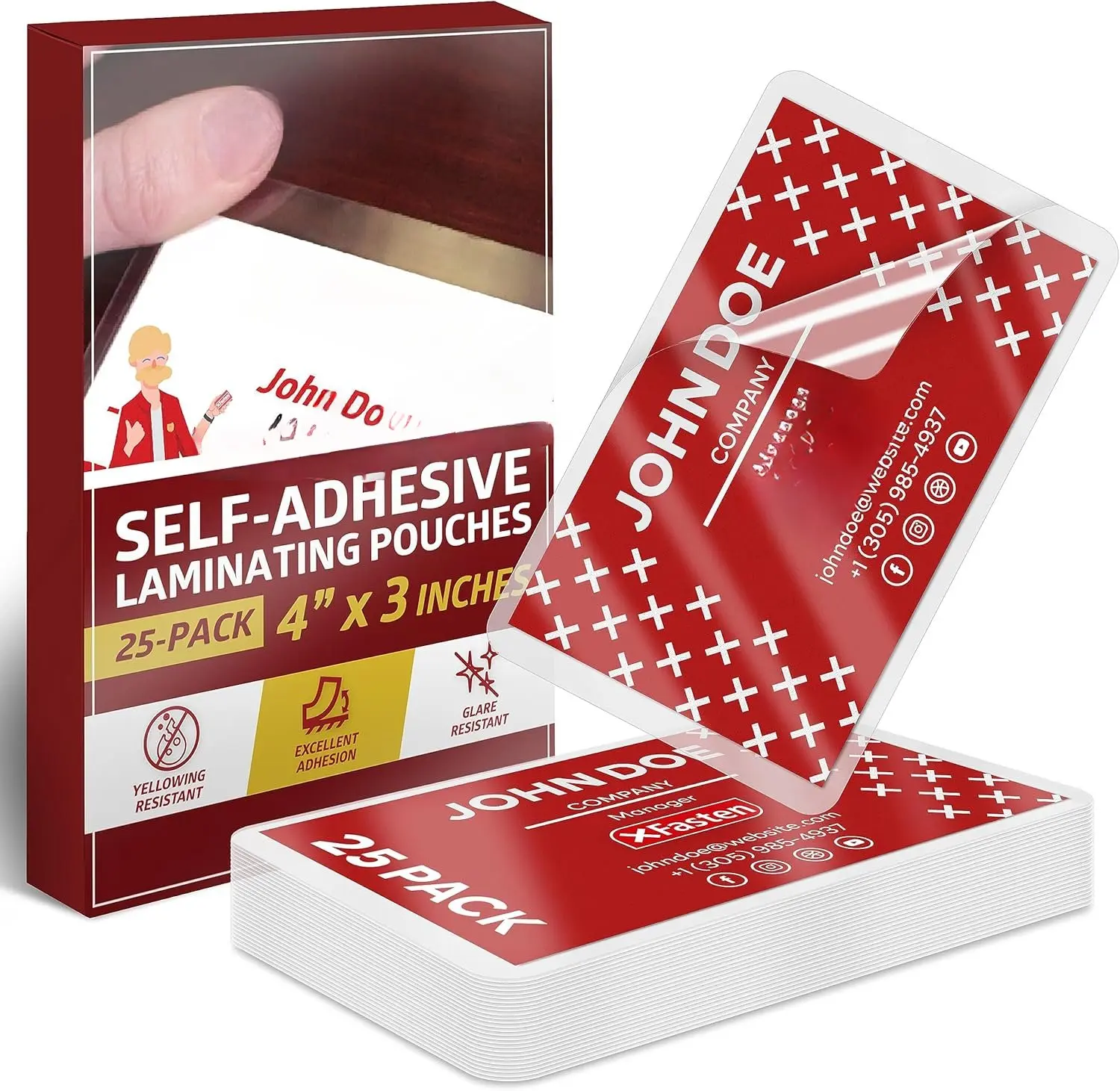 business card laminating sleeves Amazon.com: Heat Activated Matte/Matte Business Card Laminating Pouches 3  Mil 2-1/4 x 3-3/4 [pk of 25] 57mm x 95mm and 75 microns Thick for up to 2”  x 3.5” Inserts : Office Products