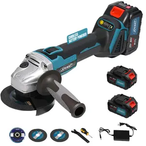 JOVANT 20V Cordless Brushless Angle Grinder Kit, 4" & 4-1/2" Wheel, 8500 RPM Power Grinder with 2 Batteries – Professional Tool for Metal Fabrication, Construction, Weld Grinding, Automotive Repair & Rust Removal