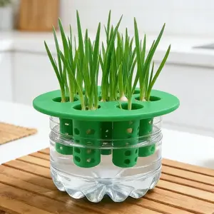 1pc of Garlic, Green Onion, Chives Hydroponic Regrowing Planter, Home Gardening DIY, Hydroponic Plant, Home Indoor Kitchen Soilless Cultivation Tool, Easy Maintenance, Reusable Harvesting Green Onions, All-Season Planting Reusable Regrow Planter for