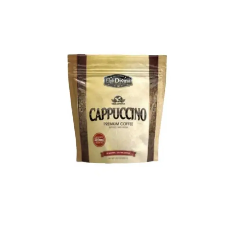Capuchino Optimum Instant Cappuccino Coffee Organic Beverage Creamy with Reishi Mushroom for Stress Support 15 Sachets