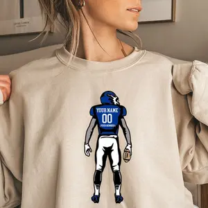 Custom Football Season Sweatshirt,your Name Football Game Shirt For Men/women , Custom Sport Shirt, Custom Football Tee, Customized Football Funny Hoodie And Sweatshirt