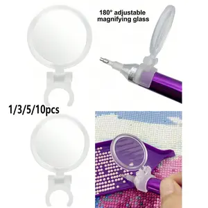 Diamond Painting Magnifying Glass Set, LED Diamond Pen Light with Magnifier, Ideal for Cross Stitch Beading Handmade Crafts
