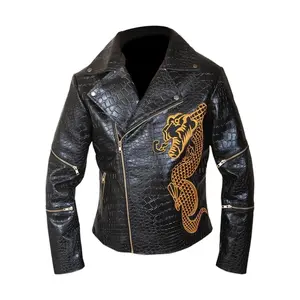 Killer Croc Suicide Squad Waylon Jones Double Rider Leather Jacket by Hide Crafts