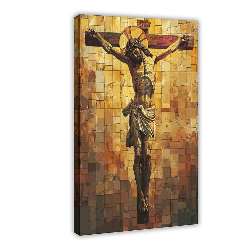 Jesus Christ Mosaic III Canvas Poster Wall Art Decoration For Home Bedroom Office Living Dorm Room Decor Boys Girls Gift