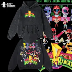 BOD - POWER RANGERS MMORPHIN Vintage Unisex Oversize Power Rangers Washed Cotton T-shirt Hoodie, Graphic Tee, Power Rangers Lover, Power Rangers Merch Fan, Outfits Men, Boys Merch Top
