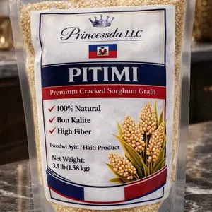 Princessda LLC Pitimi Premium Cracked Sorghum Grain 100% Natural Bon Kalite High Fiber 3.5 lb 1.58 kg