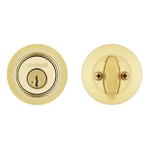 Kwikset 5064905 Bright Brass Metal Deadbolt